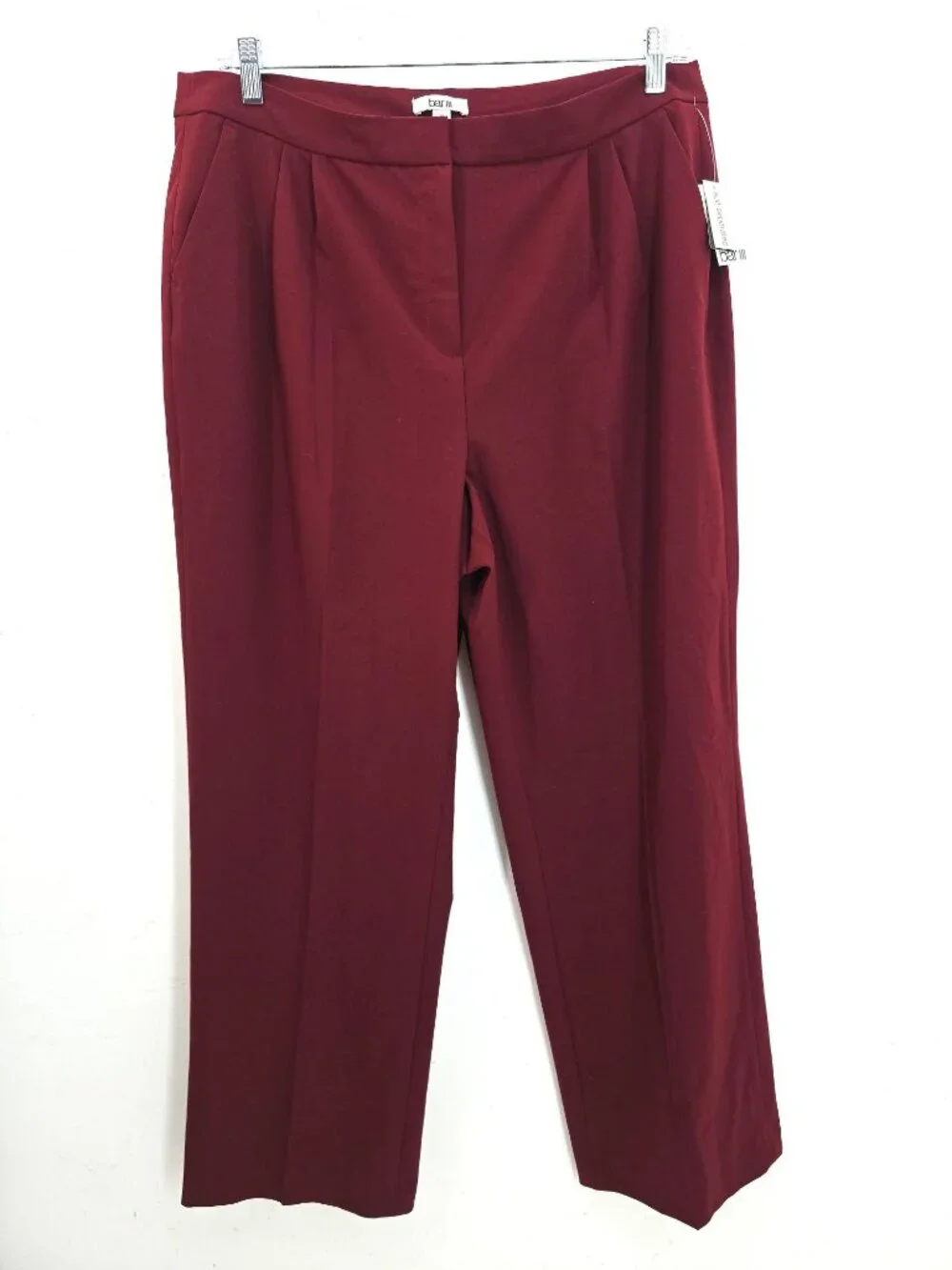 NWT Bar III Burgundy Red Wide Leg Trouser Pants Women's Size 16